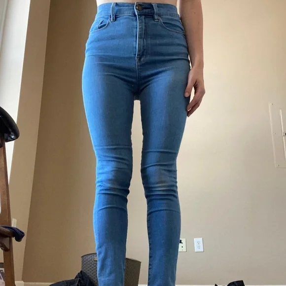 BDG High waist blue denim skinny jeans